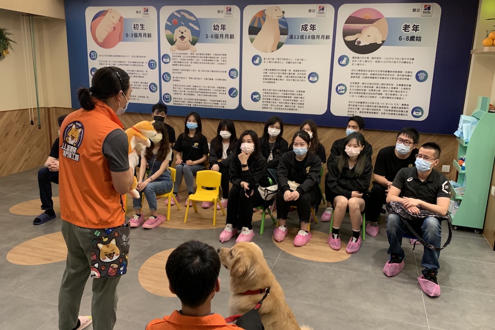 Representatives from Student Union for Bachelor's Degree Programmes (Chinese Medium) visit animal rescue group