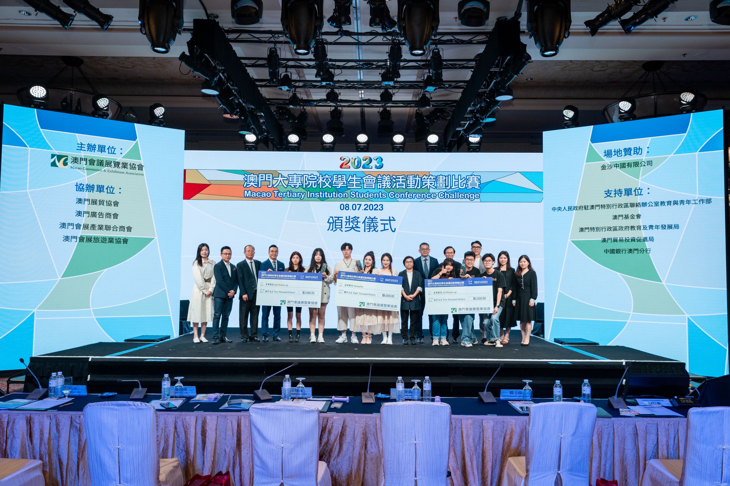 澳門旅遊學院旅遊會展及節目管理理學士學位課程的學生在比賽中取得佳績